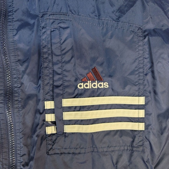 Vintage Men's Adidas Navy Zip Up Windbreaker Jacket Size XL - Picture 3 of 8